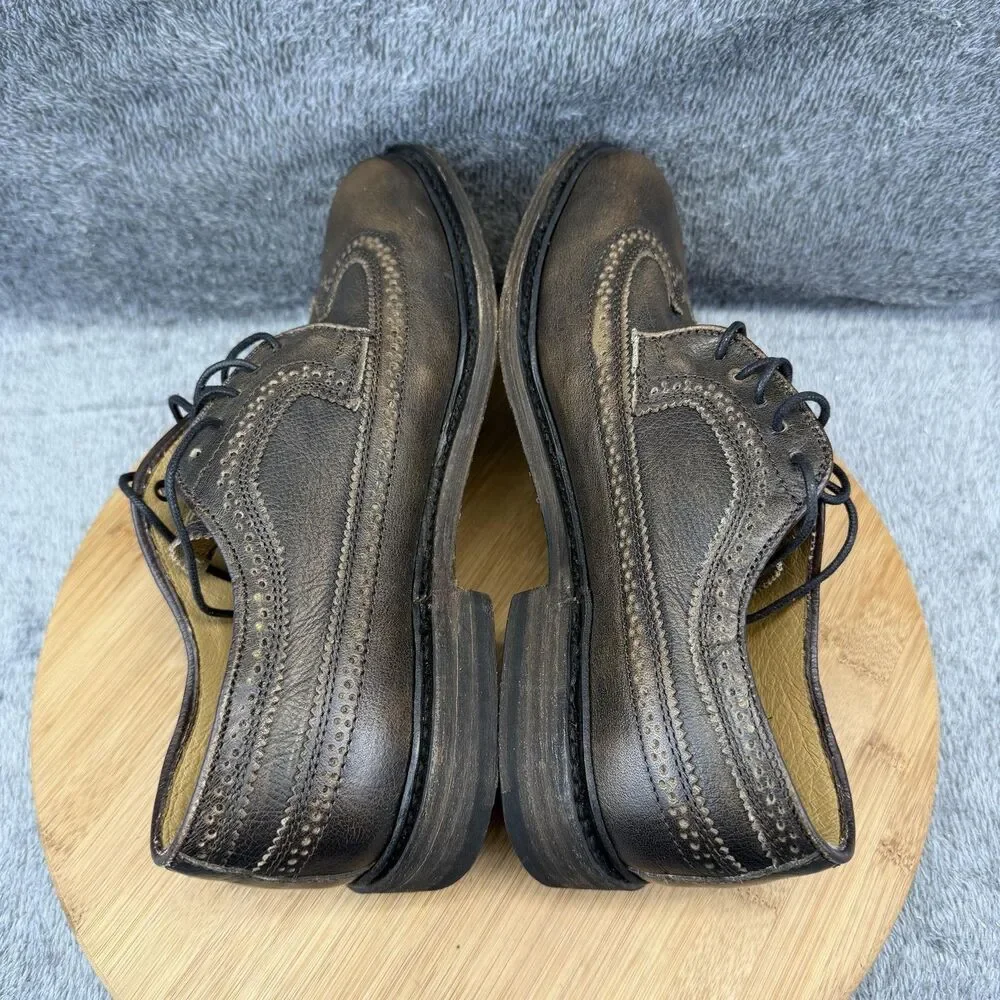 Frye Shoes Mens Size 8.5 B Brown Leather Wingtip Brogue Oxford Dress 4001